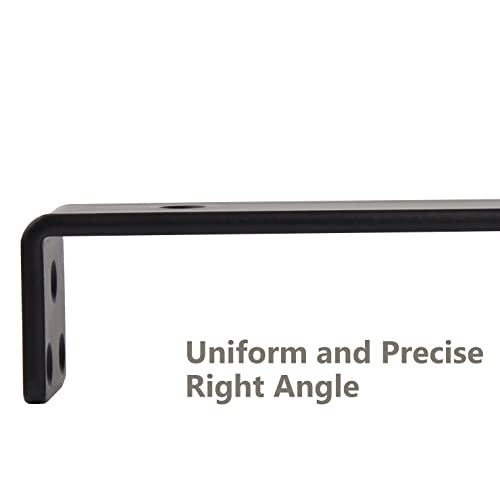 NEODROP 6 Inch Floating Shelf Brackets, Heavy Duty Hidden Bracket for Wall, Mantel, Bookshelves, Black Powder Coated Steel, 4-Pack - size: 6 Inch, style: 4 Pack