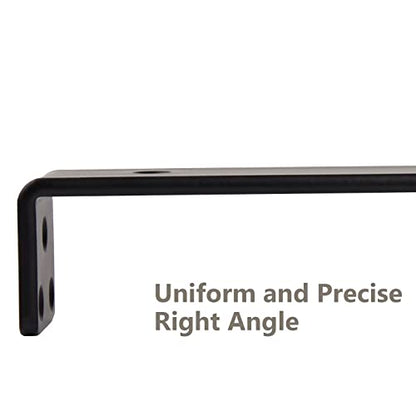 NEODROP 6 Inch Floating Shelf Brackets, Heavy Duty Hidden Bracket for Wall, Mantel, Bookshelves, Black Powder Coated Steel, 4-Pack - size: 6 Inch, style: 4 Pack