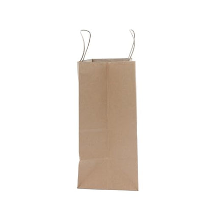 Large Kraft Thank You Paper Shopping Bags - 16”L x 6”D x 12”H - Case of 100