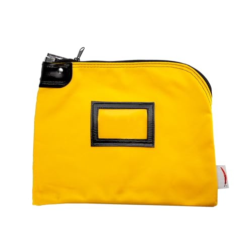 Locking Canvas Cash Bag, Yellow, 9 x 12 Inch - color: Yellow