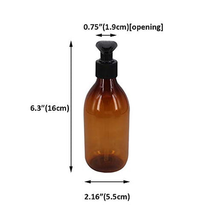 zmybcpack 8 Pack 8oz Empty Plastic Pump Lotion Bottles, Amber Pump Bottles - size: 8oz (8pack Amber)