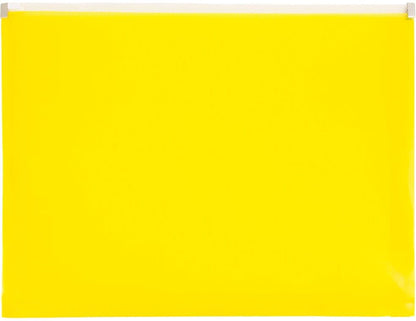 JAM PAPER Plastic Envelopes with Zip Closure - Letter Booklet - 9 3/4 x 13 - Yellow - 3/Pack - color: Yellow, size: Letter Size - 3 Pack