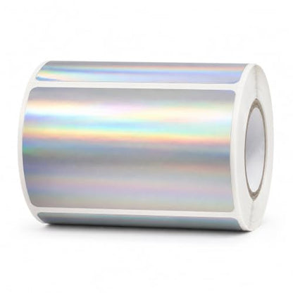 Holographic Silver Thermal Label 2 × 3 Inch Vinyl Sticker 200 PCS - color: Holographic Silver, size: 2 × 3 Inch