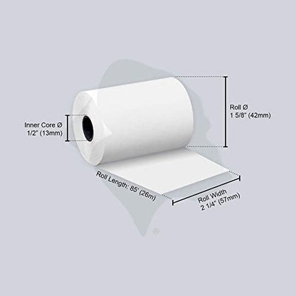 (50) Gorilla Supply 2 1/4 x 85 Thermal Paper Receipt Rolls Clover Mini Verifone VX510 VX570 FD50 T4220, 2.25 x 85 ft, POS/Cash Register Paper, BPA Free, 50 Rolls (Pack of 2) - size: 2 1/4" X 85' (Pack of 2)
