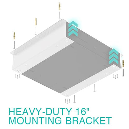 Cash Drawer Under Counter Mount Brackets 2.6 x 16.3 x 4.1 inches - White - color: White, size: 16 Inches (1 Pack)
