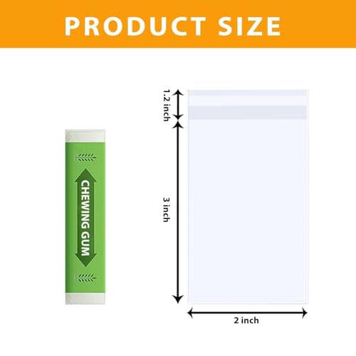 PigPotParty 2x3 in Mini Clear Cellophane Treat Bags, Self-Sealing, 200 Pcs - color: 2"x3" (200pcs)