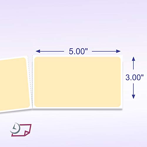 NextDayLabels 500 Rectangle Stickers, Color Coding Labels Roll, (3" x 5") - color: Natural