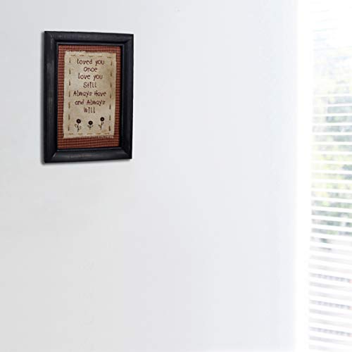 CVHOMEDECO. Primitives Antique Loved you once, love you still, always have and always will Stitchery Frame Wall Mounted Hanging Decor Art, 8 x 11 Inch - color: Loved you once, love you still, always have and always will
