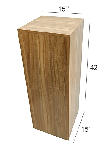 FixtureDisplays® 42" Tall Cube Pedestal Table Display Glorifier Riser Flower Sculputure Lamp Stand Easy Assembly Required 15920 - size: 15" L X 15" W X 42" H