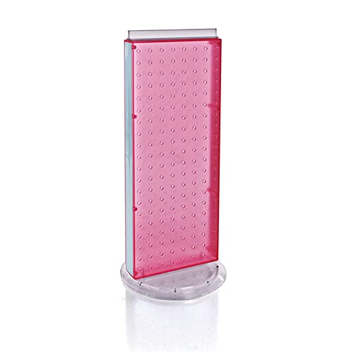 Azar Displays 700509-PNK-SPN 8-Inch W by 20-Inch H Revolving Base Pegboard Counter Unit, Pink - color: Pink, size: Revolving Base