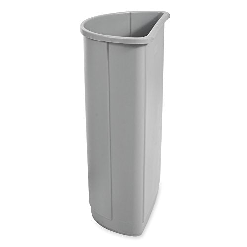 Rubbermaid Commercial Products Untouchable 21 Gal Half Round Gray for Offices/Mailrooms/Classrooms/Areas of High Waste Generation - color: Gray
