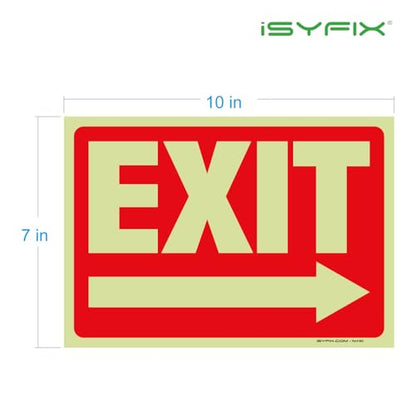 iSYFIX Exit Stickers Signs with Directional Right Arrow, 10x7 Inch, 2 Pack - color: Sticker Right, size: 2 Pk 10x7