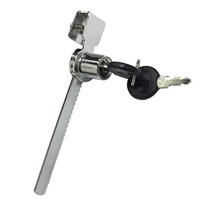 WOOCH Sliding Glass Door Ratchet Lock with Chrome Finish, Keyed Alike Showcase Display - 2 Pack - size: 5-1/2 Inches - 2Pack