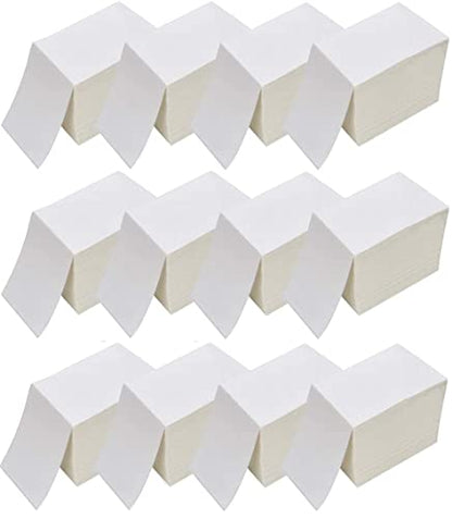 SJPACK 4 x 6 Thermal Shipping Labels, 12000 Fanfold Labels for FedEx Shipping Label, Competible with Direct Thermal Label Printer (12 Stack- 12000 Paper) - size: 12000 Labels