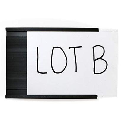 SmartSign (10-Pack) Magnetic C Channel Card Label Holders - 3" x 4" Metal Racks and Shelf Label Holders with Paper Inserts - size: 3" x 4" pack of 10
