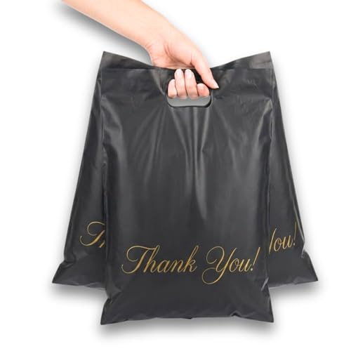 Donyson Black Poly Mailers with Handle, 12x15, 50 Pack, Shipping Bags - color: Black, size: 12x15 (50 Pack)