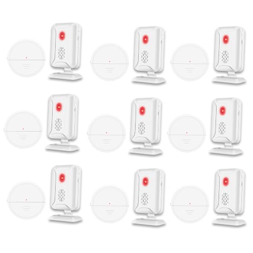 GreenCycle Radar Motion Sensor, Ring Door Sensor,Motion Detector Alarm,9PK