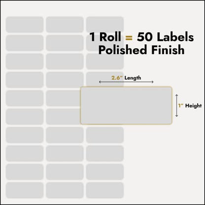 Return Address Labels Personalized, 500 Rolls, 2.6"L x 0.75"H - White Matte Finish Personalized Address Labels - Made in USA Return Labels Personalize Self Adhesive - Perfect Custom Address Labels - size: Roll of 500 Labels