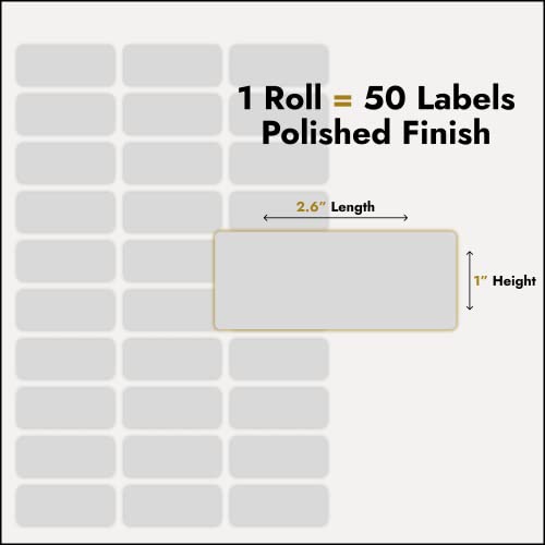 Personalized Address Labels, 250 Rolls, 2.6"L x .75"H - White Matte Finish - Made in USA - size: Roll of 50 Labels