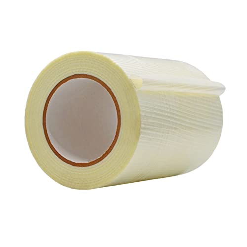 WOD BFST47 Bi-Directional Filament Strapping Tape, 7 inch x 60 yds. Fiberglass Reinforced Packaging Tape, Filaments Run H-V with High Adhesion and Tear Resistance, Hexayurt Tape - size: 7 inch