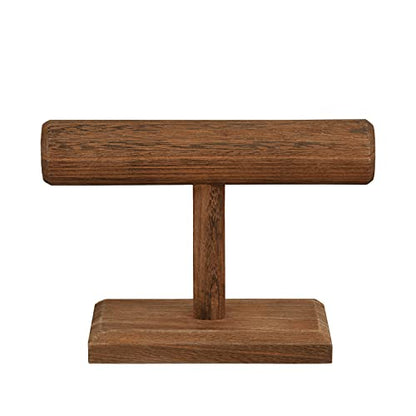MOOCA 2-Piece Wooden Bracelet Display Stand, Watch Holder for Showcase - color: 3) Brown
