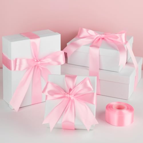 Mauproy Pink Satin Ribbon, 1-1/2 Inch, 50 Yards - color: Pink