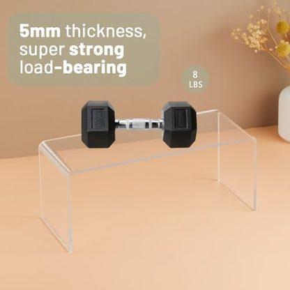 Clear Cabinet Shelf Organizers, 2 Pack Shelf Risers Kitchen Cabinets, Spice Rack for Dishes, Soda Cans and Cup（11.8 x 4.72 x 4.72 Inch） - size: 2 Pack