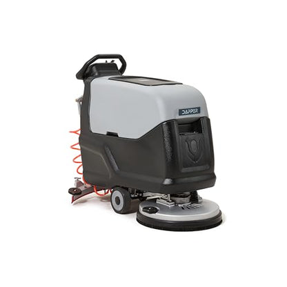 Battery Powered Walk-Behind Floor Scrubber Polisher Machine, 20" Cleaning Path, 14.5/17 Gal Tanks, Brush Speed 200RPM, 4Hr Runtime, Includes 2 Brushes & 3 Scouring Pads – 2-Year Warranty - size: 20" Manual