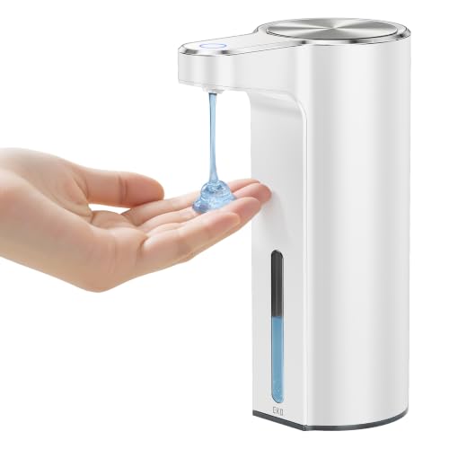 EKO Aroma Touchless Automatic Soap Dispenser for Bathroom and Kitchen, Liquid Hand Soap Dispenser, Rechargeable, 9 fl oz (White) - color: White, size: 9 oz