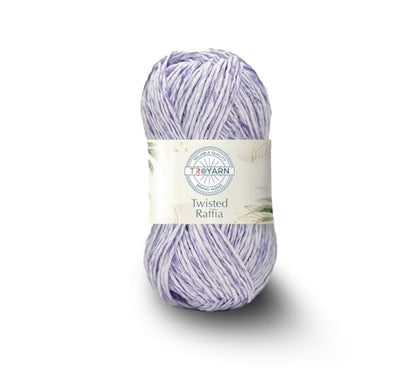 Troyarn Twisted Raffia Yarn for Bags and Hats, 1 Skein, Purple Mix - color: 118202 - Purple Mix, size: 1 Skein