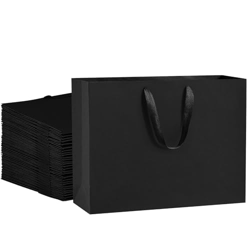 BagDream Extra Large Black Gift Bags with Handles 16x6x16 Inch 24 Pack XL - color: Black, size: 1 Count (Pack of 24)