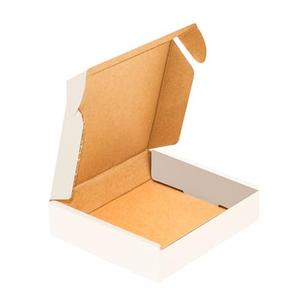 50 pack Small Shipping Box,4x4x1''Corrugated Mailer, Cardboard Box, White - size: 4X4X1