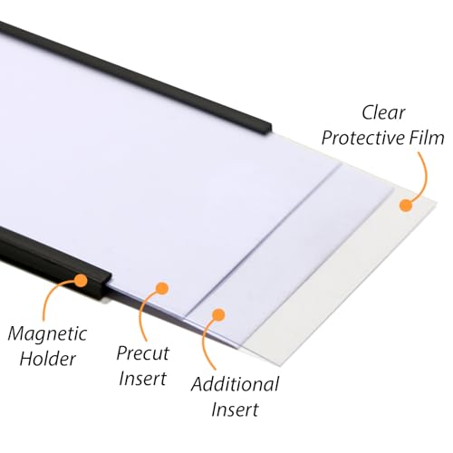 SmartSign Magnetic 'C' Channel Label Holders | 2" x 6", Pack of 10 - size: 2" x 6"
