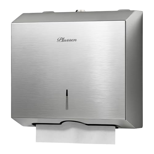 Commercial Paper Towel Dispenser Wall Mount - Heavy Duty Stainless Steel Multifold Paper Towel Dispenser for Bathroom Restroom & Office - Fits C Fold Trifold Hand Towels