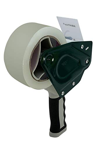 iMBAPrice Packing Tape Dispenser Gun with 2" x 110 Yard Clear Tape, Handheld Shipping Tape Gun with Non-Slip Rubber Handle for Moving, Packing & Storage, 1 Pack - size: 2" Tape Gun (1-Pack)