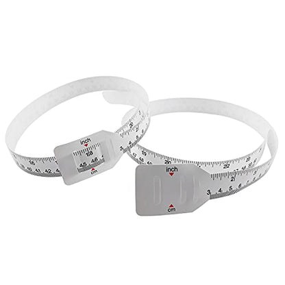Head Circumference Measuring Tape 2PCS 24x0.79Inch/60x2cm White Baby Head Circumference Measuring Rulers
