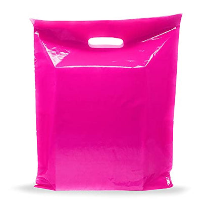 9x12 Pink Plastic Bags, Small, Glossy Finish, 1.5 Mil Thick, 200 Pack