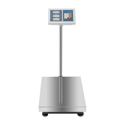 300KG/661lbs Weight Electronic Platform Scale,Stainless Steel High-Definition LCD Display,Digital Floor Heavy Duty Folding Scales,Perfect for Luggage Package Price Computing Postal Shipping Mailing