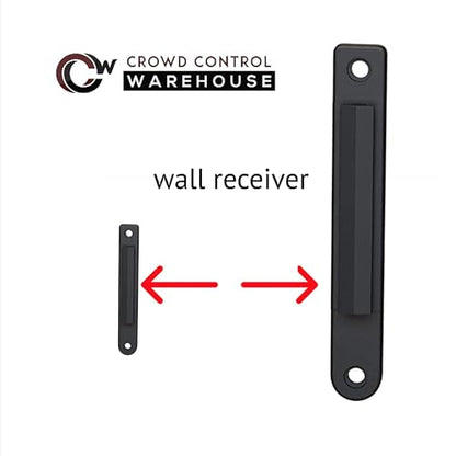 Crowd Control Warehouse WMB-120 Wall Mount Retractable Belt Barrier, 11 Ft