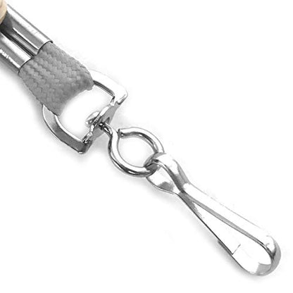 Beebel Lanyards 100 Pack Gray Lanyard with Swivel Hook Clips for ID Name Badge Holder (Gray, 100 Pack) - color: Gray, size: 100 Pack