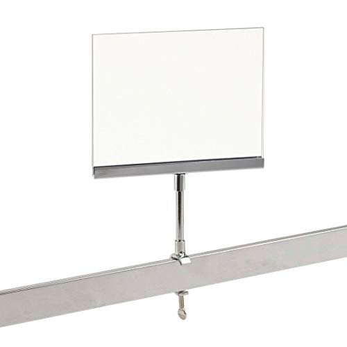 Universal Retail Rack Acrylic Frame Clamp On 5.5" x 7" Sign Holder Card Display, 10" H, 5 Pack - size: 5 Pack, style: 10" H