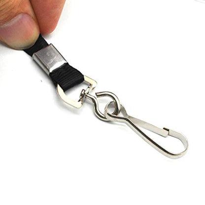 Beebel Black Lanyard Bulk Lanyards for Id Badges Flat Lanyard with Badge Clip Swivel Hook 50 Pack - color: Black, size: 50 Pack