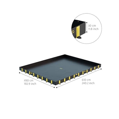 Justrite Rigid-Lock QuickBerm®, 16' x 20' x 12" - size: 16' x 20'