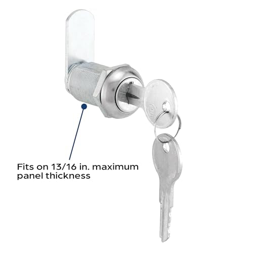 Prime-Line Drawer & Cabinet Lock, 1-1/8 in., Fits 13/16 in. Panels