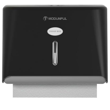 modunful Folded Wall-Mount Paper Towel Dispenser Black, Keyless for Home - color: D-221 Black
