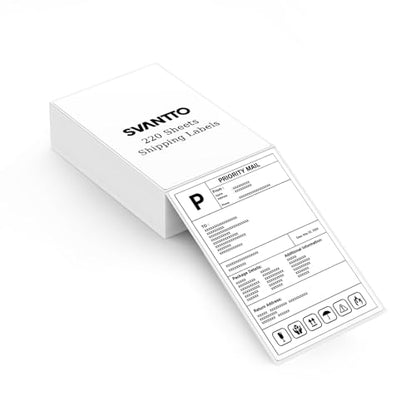 SVANTTO 4x6 Thermal Labels, 220Pcs/Stack, White Shipping Labels - size: 220 Labels
