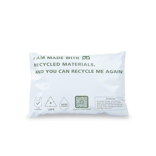 Owlpack Eco Friendly 2 MIL White Recycled Mailers (5" x 7", pack of 1000) - color: White, size: 5x7" (1000 pcs)