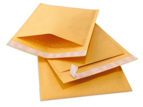 Supply Air 4x8 Kraft Bubble Mailers, Padded Envelopes for Shipping, Mailing, and Packaging, Self-Seal, Multiple Pack Sizes (200 Mailers)