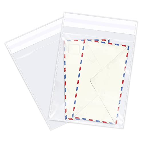 iMailer - 200 Count - 6" x 9" Cellophane Bags Self Sealing - Resealable Clear Poly Cello Bags for A7 A8 A9 Cards & Envelopes, Bakery, Cookies, Treats - size: 6x9 Inch (Pack of 200)