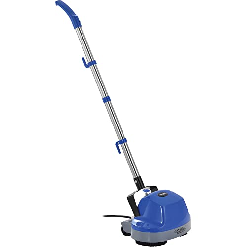 Global Industrial Mini Floor Scrubber With Floor Pads, 11" Cleaning Path
